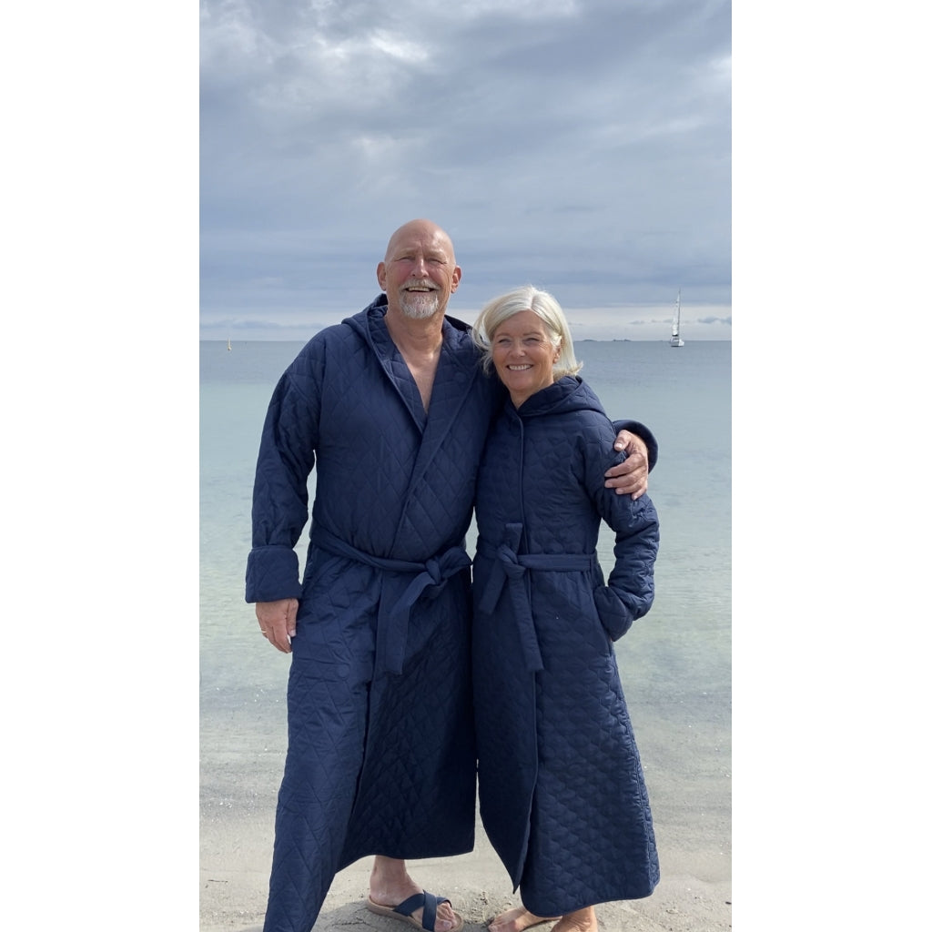 NORDBAEK Bathrobe NORDBAEK Wild Shore - men's windproof 100% oeko-tex cotton Bath robe Navy