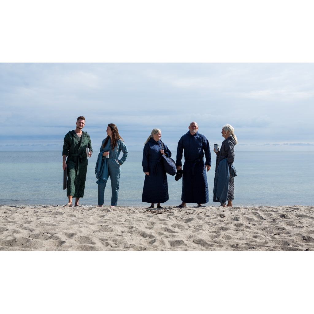NORDBAEK Bathrobe NORDBAEK Wild Shore - men's windproof 100% oeko-tex cotton Bath robe Navy