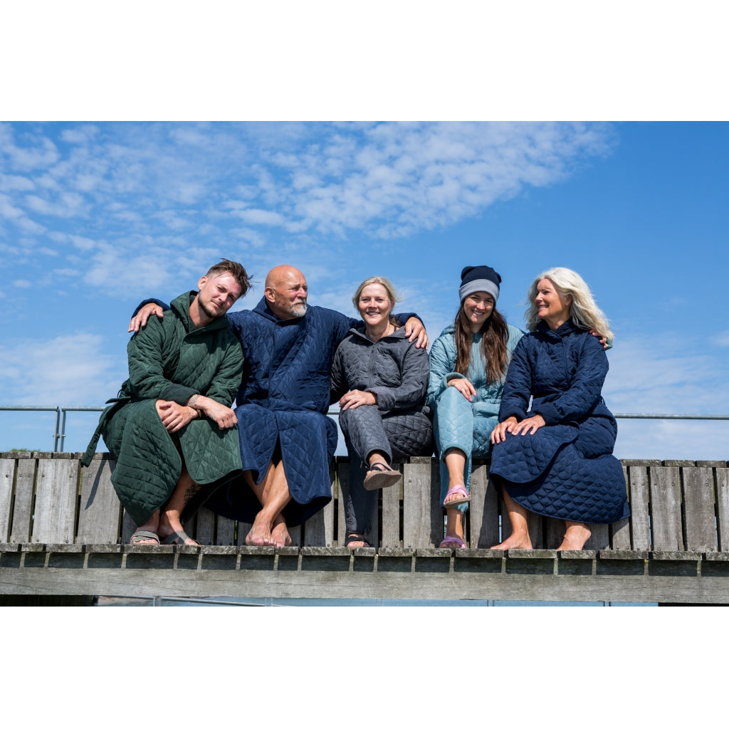 NORDBAEK Bathrobe NORDBAEK Wild Shore - men's windproof 100% oeko-tex cotton Bath robe Navy