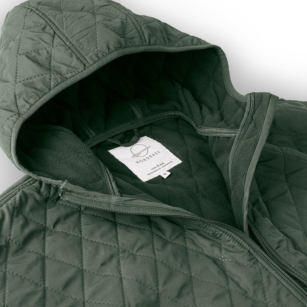 NORDBAEK Men's jumpsuit NORDBAEK Rough Coast - men's windproof recycled fleece Jumpsuit Green