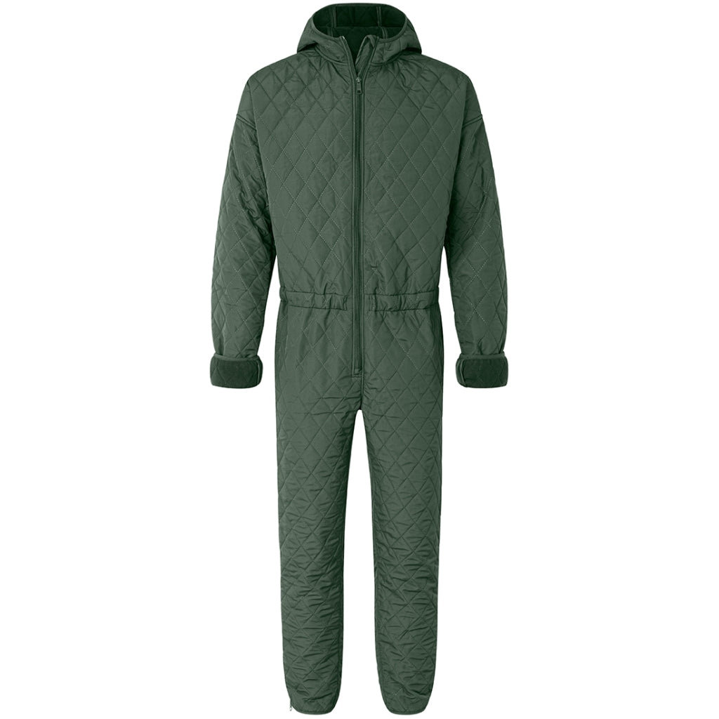 NORDBAEK Men's jumpsuit NORDBAEK Rough Coast - men's windproof recycled fleece Jumpsuit Green