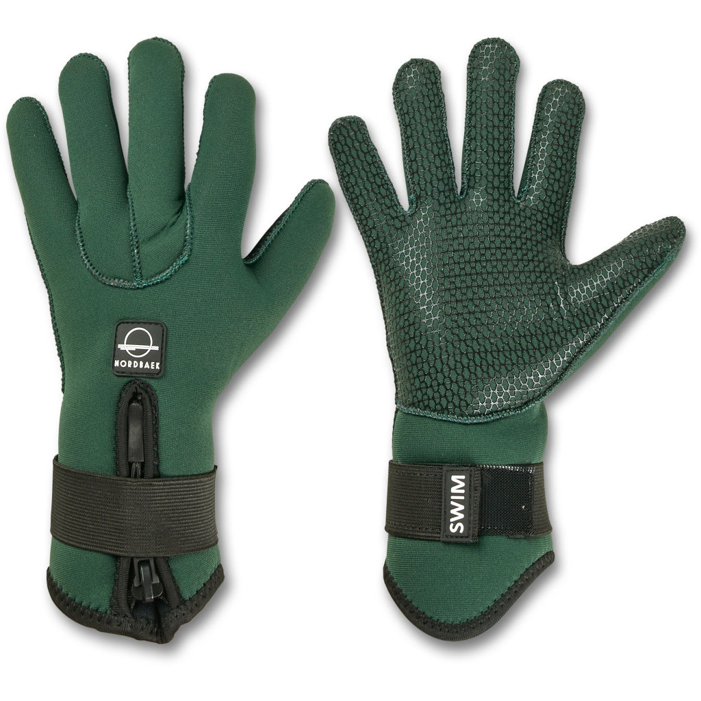 NORDBAEK Swim gloves 5 fingers NORDBAEK Deep Tide - unisex with neoprene Gloves Green