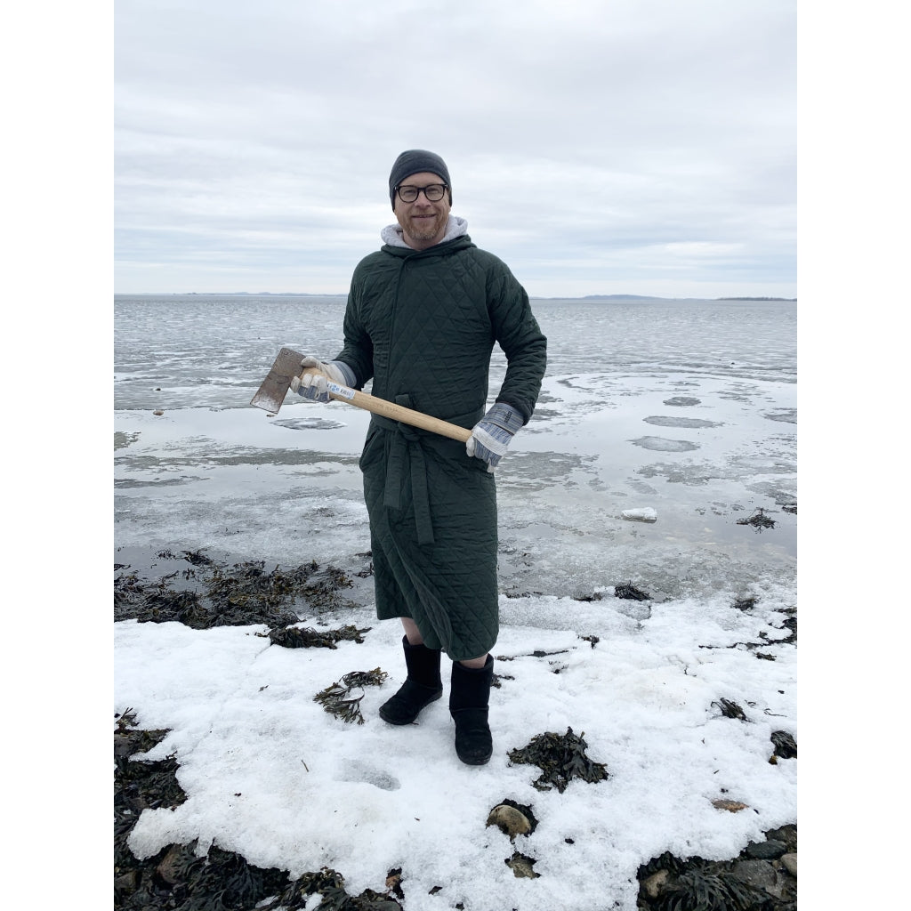 NORDBAEK Bathrobe NORDBAEK Long Beach - men's windproof 100% recycled fleece Bath robe Navy