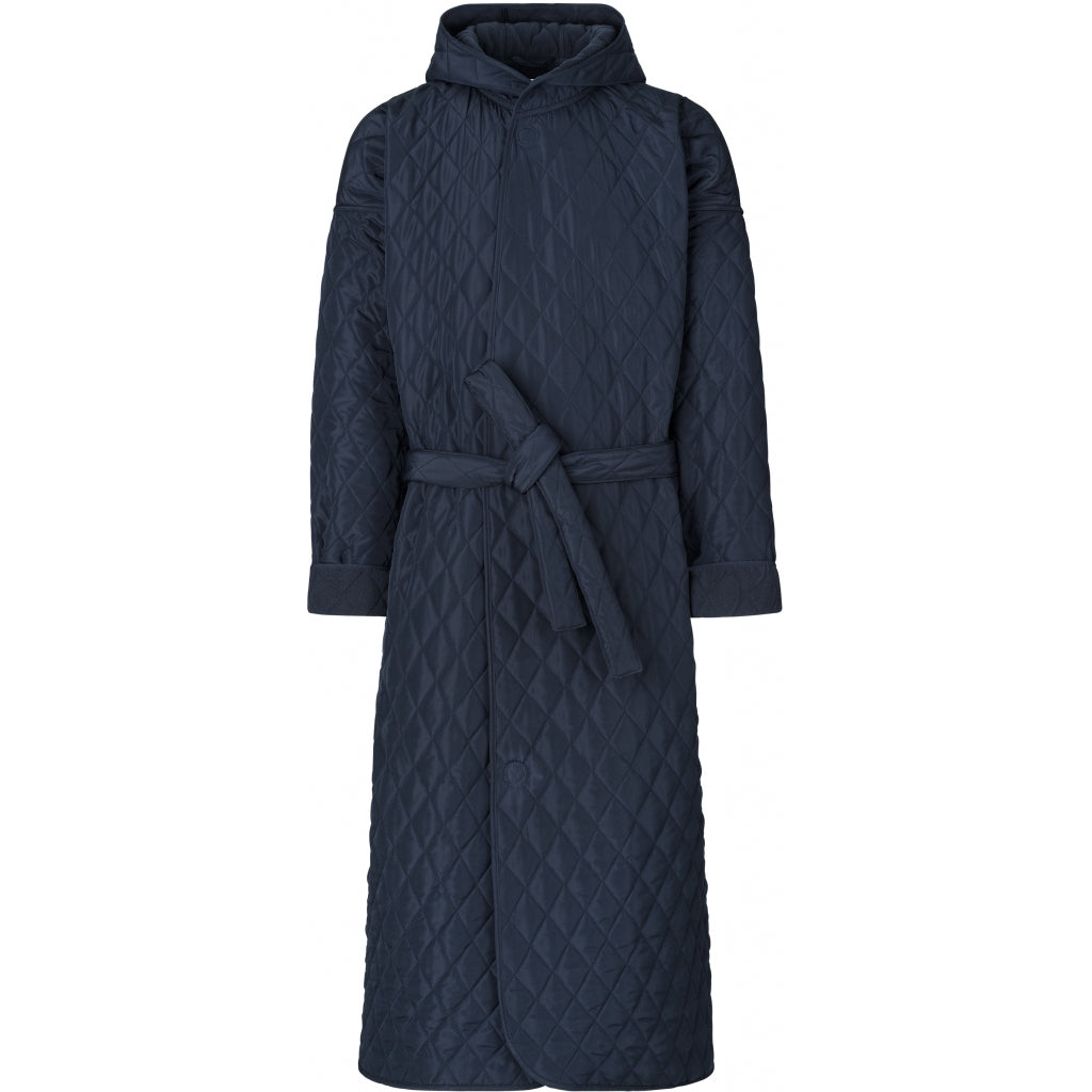 NORDBAEK Bathrobe NORDBAEK Long Beach - men's windproof 100% recycled fleece Bath robe Navy