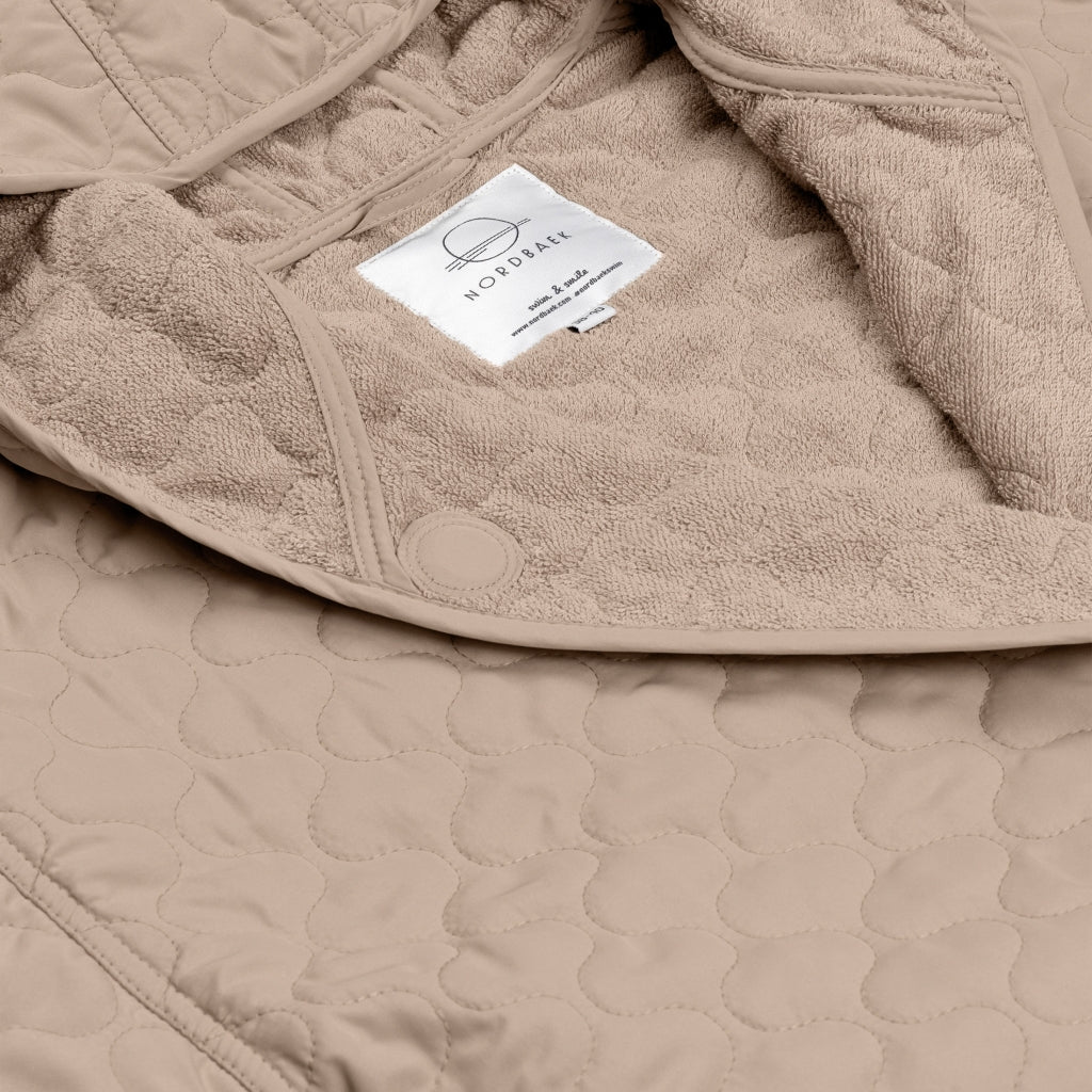 NORDBAEK Bathrobe NORDBAEK Soft Breeze - ladies' windproof oeko-tex cotton Bath robe Sand