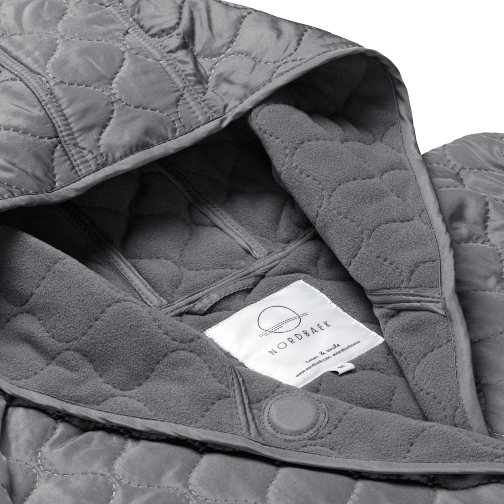 NORDBAEK Bathrobe NORDBAEK Windy Ocean - ladies' windproof recycled fleece Bath robe Grey