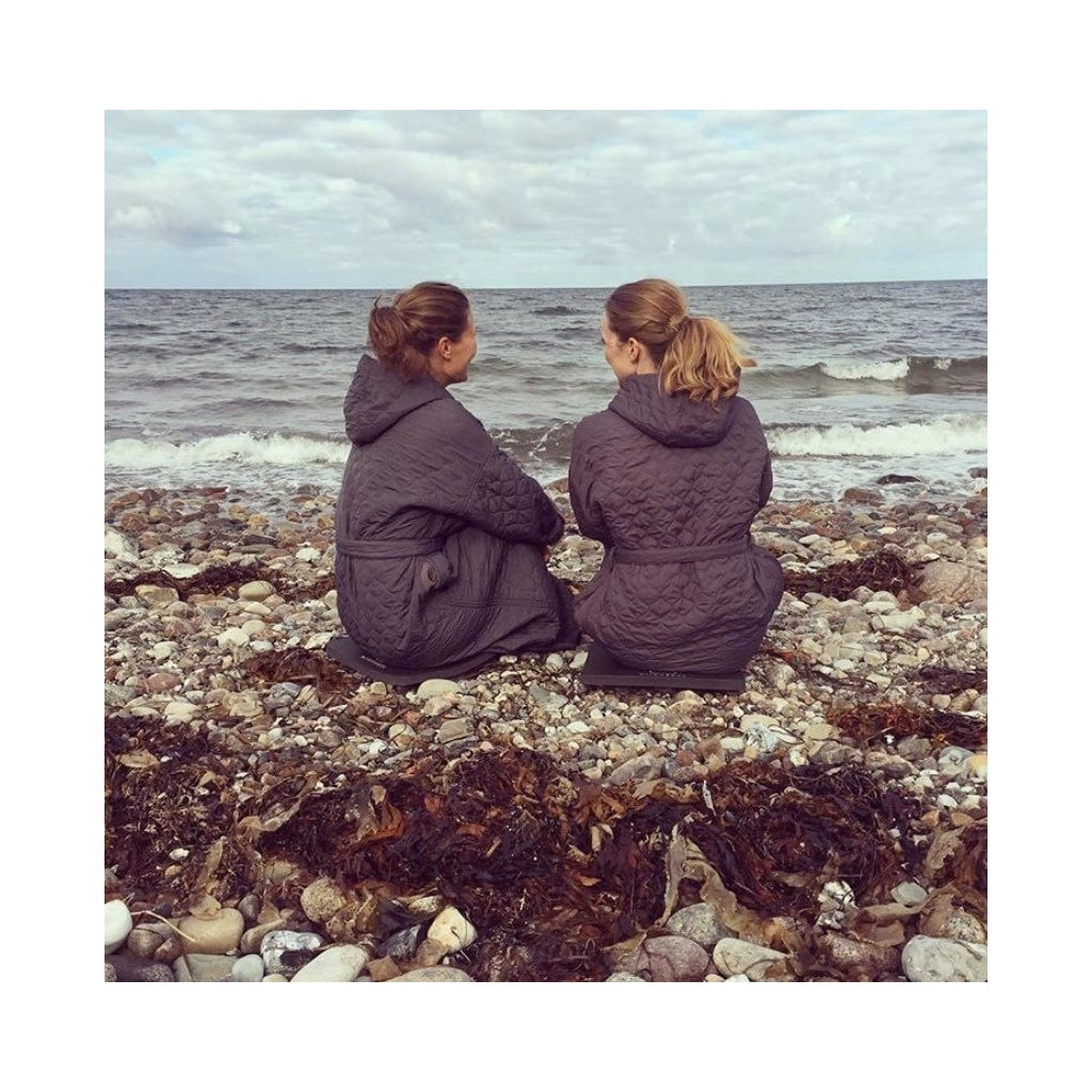 NORDBAEK Bathrobe NORDBAEK Windy Ocean - ladies' windproof recycled fleece Bath robe Grey