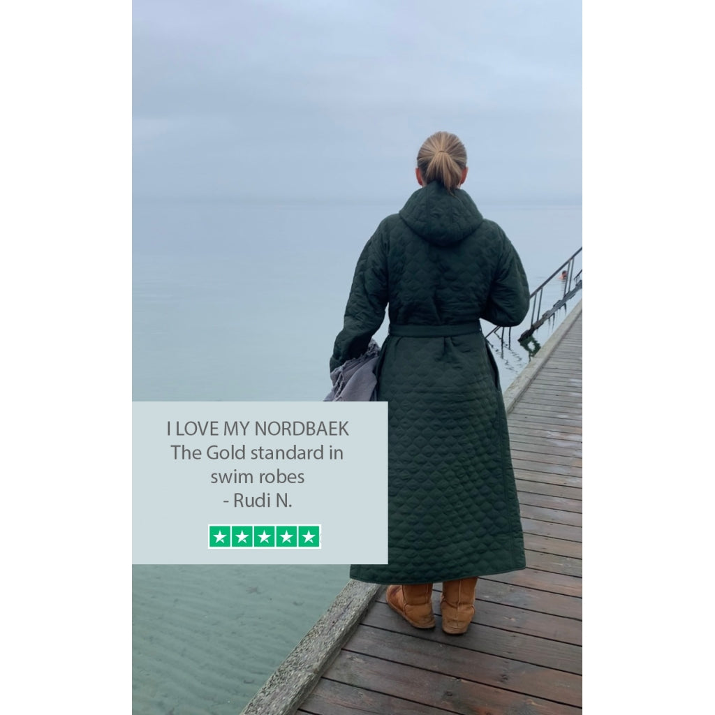 NORDBAEK Bathrobe NORDBAEK Windy Ocean - ladies' windproof recycled fleece Bath robe Green