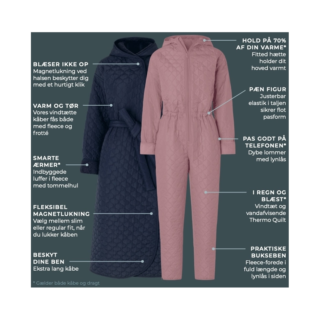 NORDBAEK Bathrobe NORDBAEK Windy Ocean - ladies' windproof recycled fleece Bath robe Navy