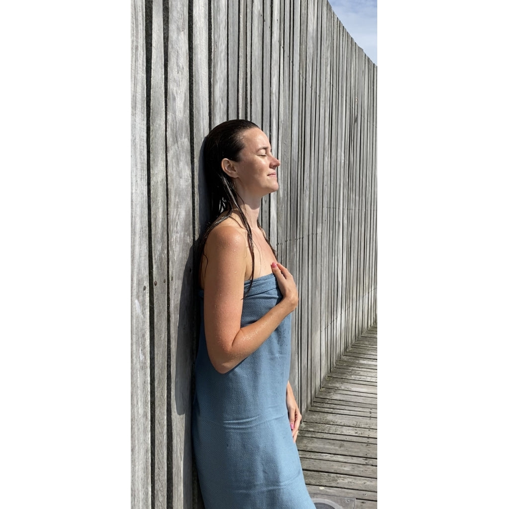 NORDBAEK Nordic Hamam NORDBAEK Cosy Comfort - oeko-tex, extra large and thick Hamam towel BlueAqua