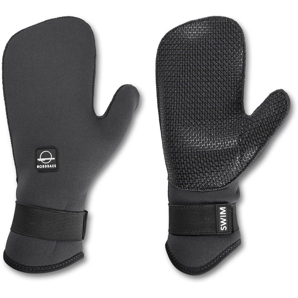 NORDBAEK Swim gloves 2 fingers NORDBAEK Ice Splash - unisex with neoprene Gloves Black