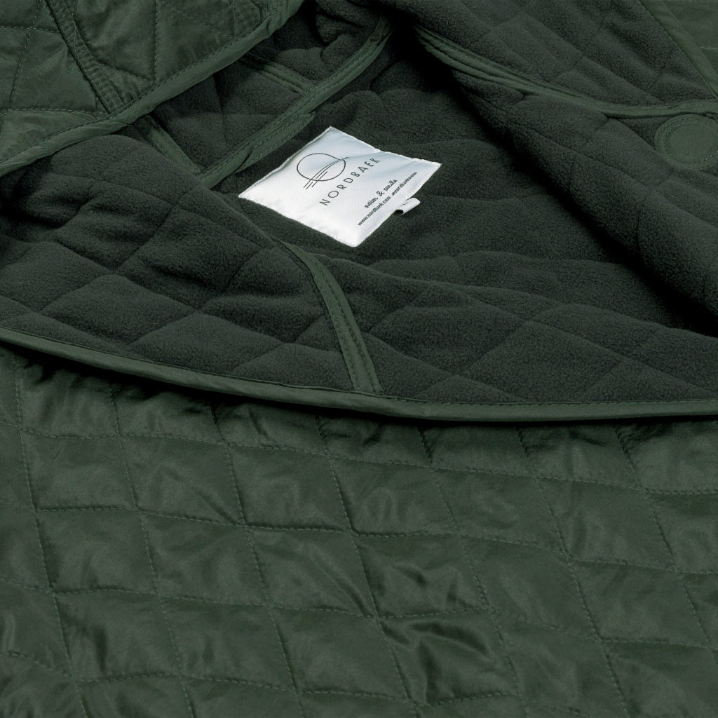 NORDBAEK Bathrobe NORDBAEK Long Beach - men's windproof 100% recycled fleece Bath robe Green