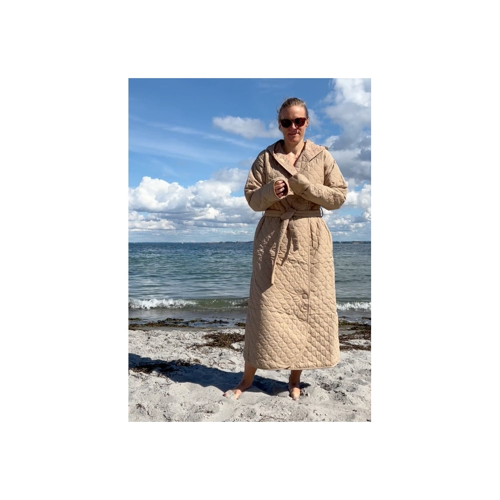 NORDBAEK Bathrobe NORDBAEK Soft Breeze - ladies' windproof oeko-tex cotton Bath robe Sand