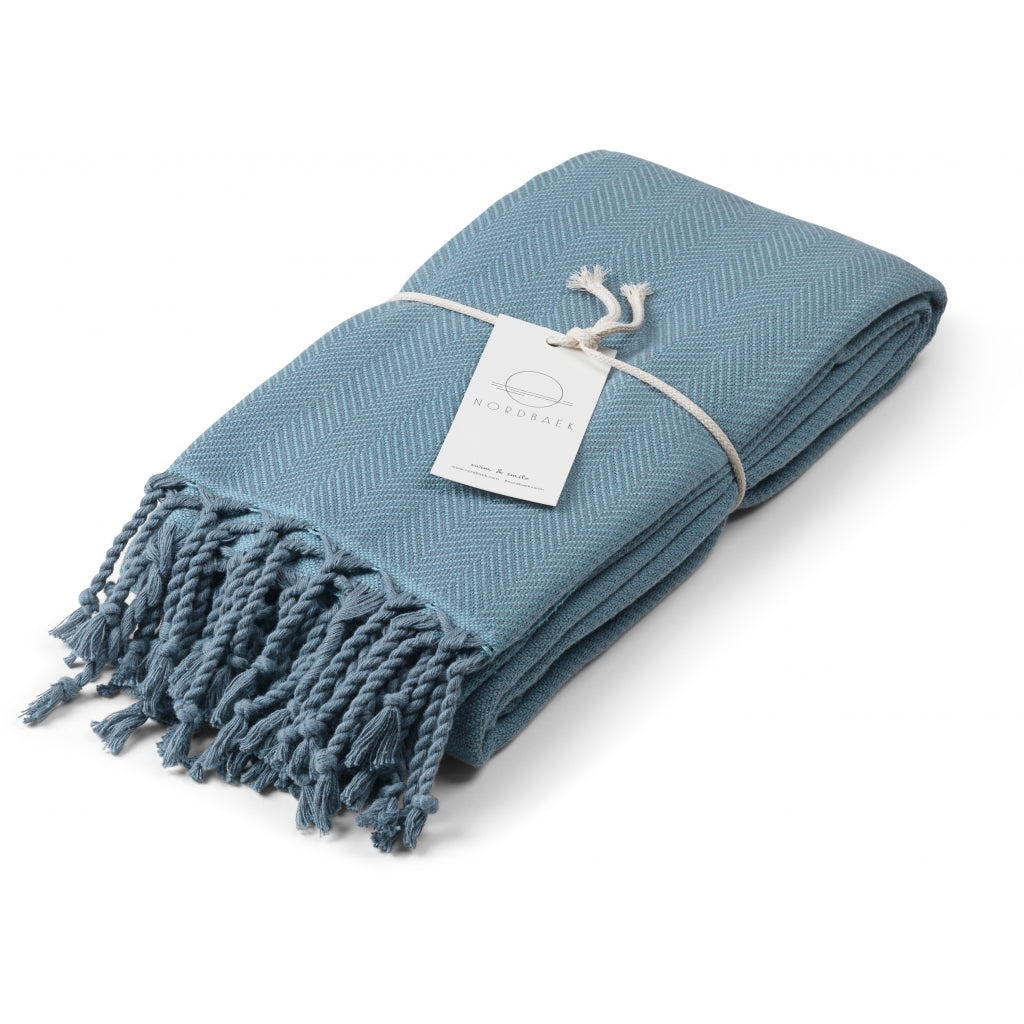 NORDBAEK Nordic Hamam NORDBAEK Cosy Comfort - oeko-tex, extra large and thick Hamam towel BlueAqua